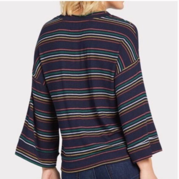 Sundry Kimono-Sleeve Striped Pullover Soft Sweatshirt Size 1 (S) - Picture 8 of 12